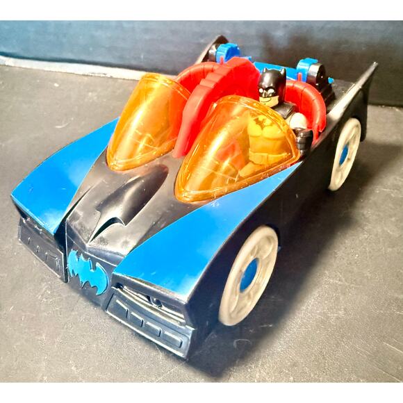 Fisher Price DC Super Friends Imaginext Batmobile & 3-Inch Batman Figure Set - Picture 5 of 7